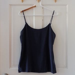 Everlane navy silk tank | Small